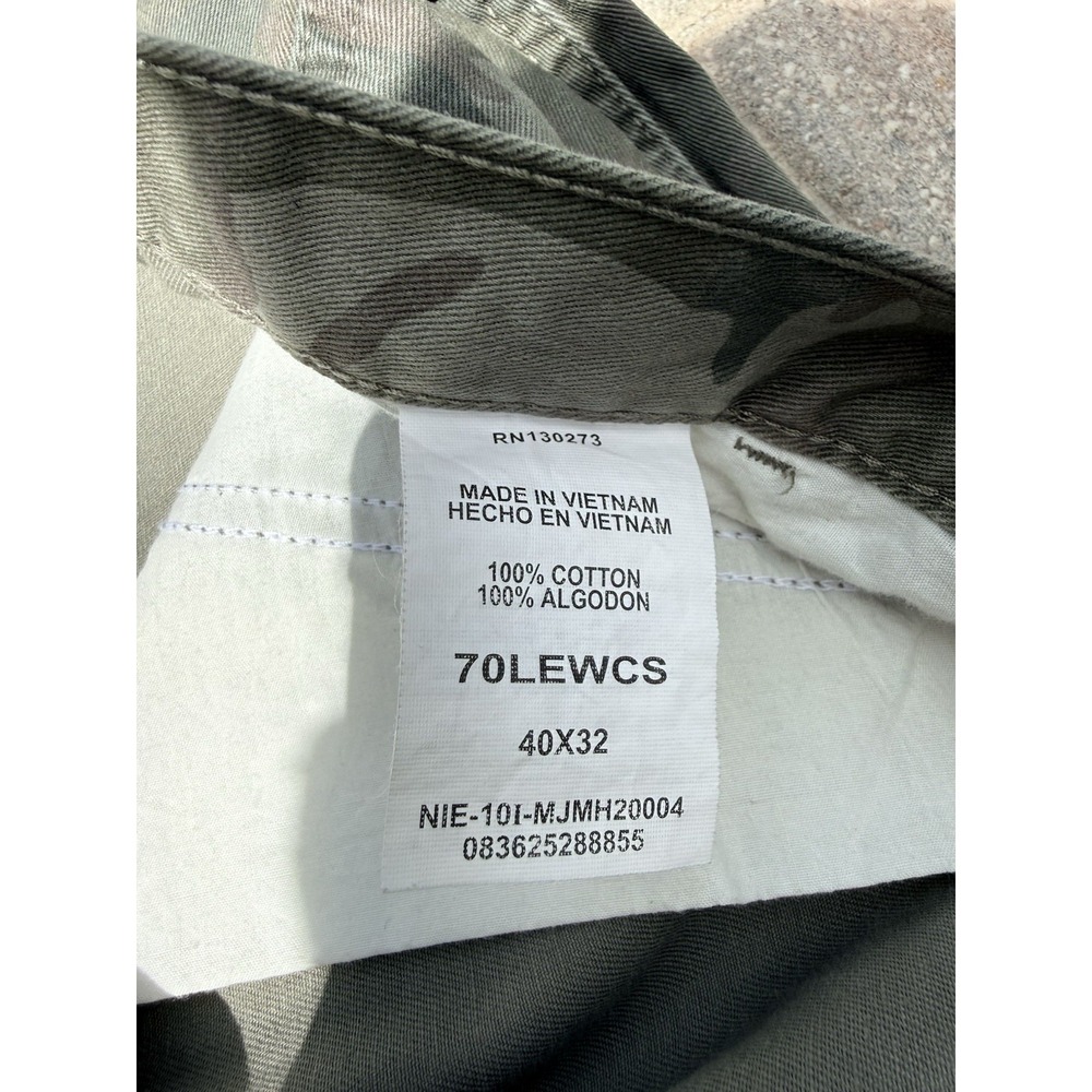 Wrangler Hero Cargo Pants Men's 40x32 Gray Camo Relaxed Fit Cotton Military NWT - Picture 5 of 5
